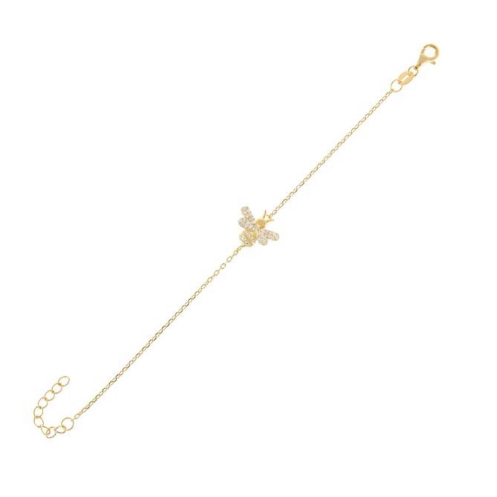 Adina's Jewels Pavé Honey Bee Bracelet